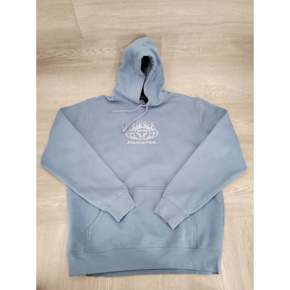 TACTICS FlameTec X Graphic Hoodie Men's Size Large Blue Pullover Skate Snow